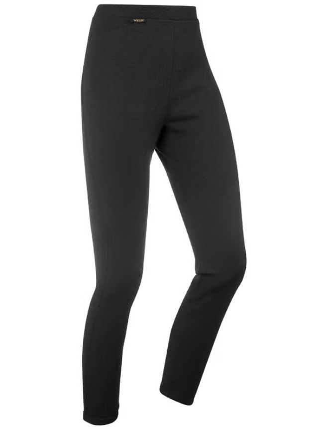 leggings térmicos de mujer en color negro de decathlon
